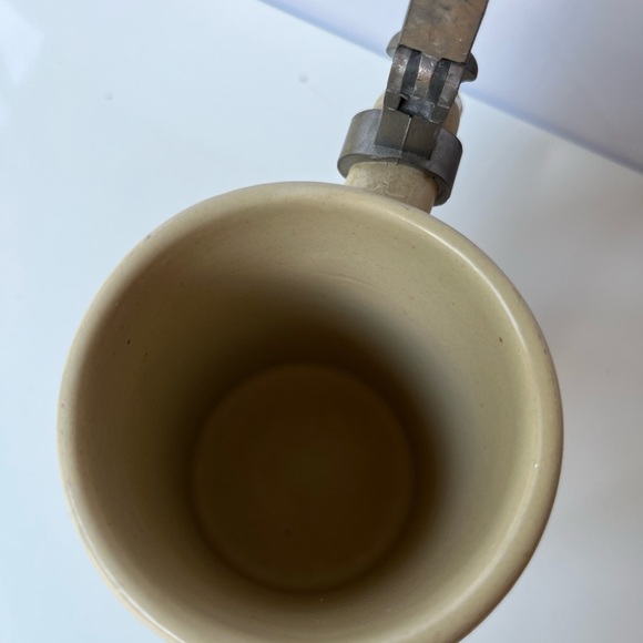 Vintage Ceramic German Beer Stein with Golf Scene and Pewter lid - Picture 9 of 11